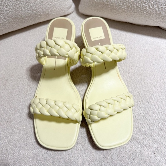 NEW Dolce Vita Ronin Sandals Pastel Yellow Braided Straps
Square Toe sz 12 - Picture 13 of 16